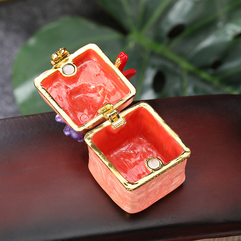 Exquisite Enamel Ring Box Cute Home for Your Favorite Jewelry
