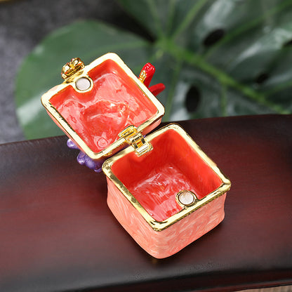 Exquisite Enamel Ring Box Cute Home for Your Favorite Jewelry