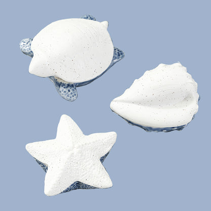 Sea/Navy Theme Ceramics Tray Box White & Blue