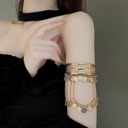 2 Pieces Metal Armband Arm Chain  for Women