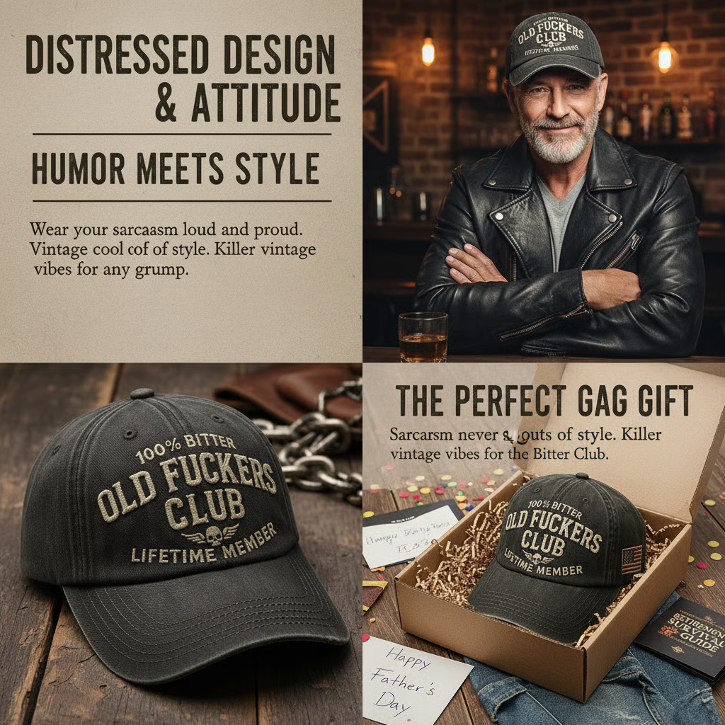 🎄Last Day 🧢Old Fuckers Club-Vintage Baseball Cap🎁Free Gifts
