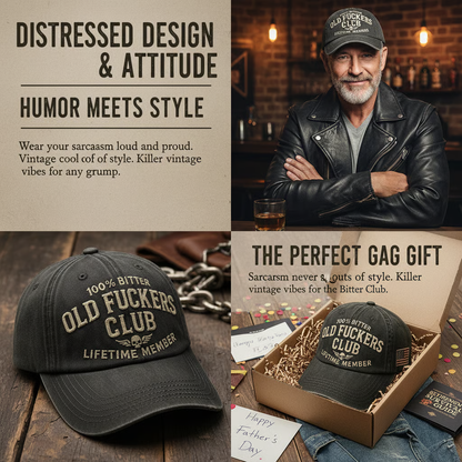 🎄Last Day 🧢Old Fuckers Club-Vintage Baseball Cap🎁Free Gifts
