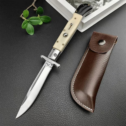 440C Stainless Steel Outdoor Folding Knife 4.1-Inch with Durable Shell Resin Handle🗡️