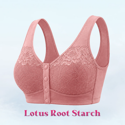 Front Closure Breathable Cotton Lifting Bra for Seniors