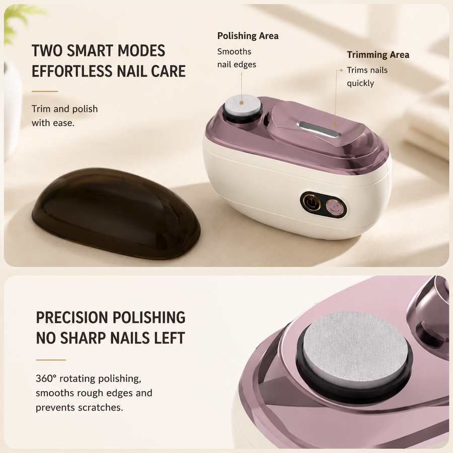 Compact rechargeable nail clipper