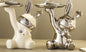 Ceramics Bunny Tray Luxury Home Decor White and Silver