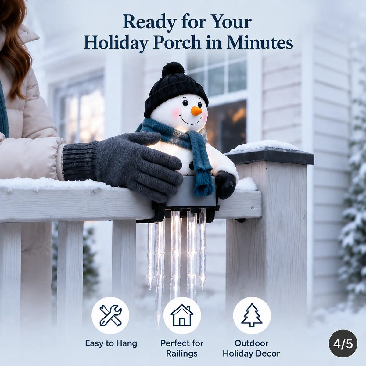 ☃️WinterGlow Snowman Icicle Light Decor