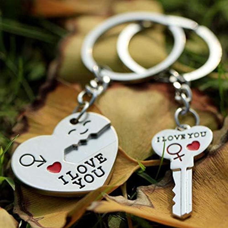 Unlock Your Heart Couple Keychain  Lovers' Token