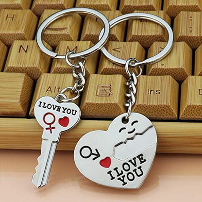 Unlock Your Heart Couple Keychain  Lovers' Token