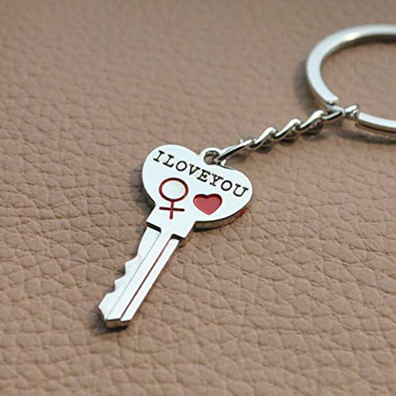 Unlock Your Heart Couple Keychain  Lovers' Token