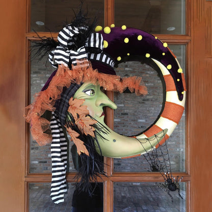 Moon Witch - Halloween Door Decoration