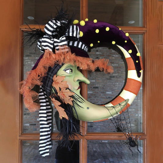 Moon Witch - Halloween Door Decoration