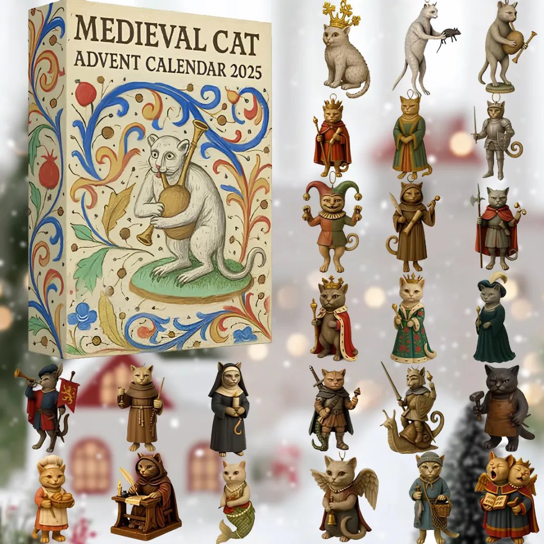 🔥LAST DAY 55% OFF🎄- Medieval Cat Advent Calendar 2025✨24 Days of Cat Armor, Royal Charm & Holiday Surprises!