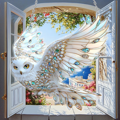 💎White Diamond Owl Window Hanging Suncatchers