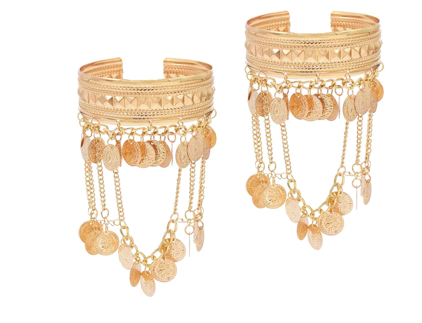 2 Pieces Metal Armband Arm Chain  for Women
