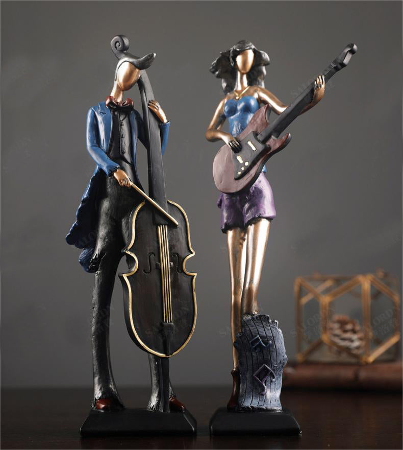 Musician Decorative Sculpture Gentle and Elegant Statue