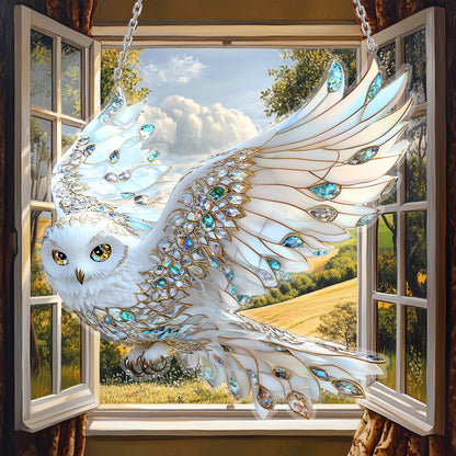 💎White Diamond Owl Window Hanging Suncatchers
