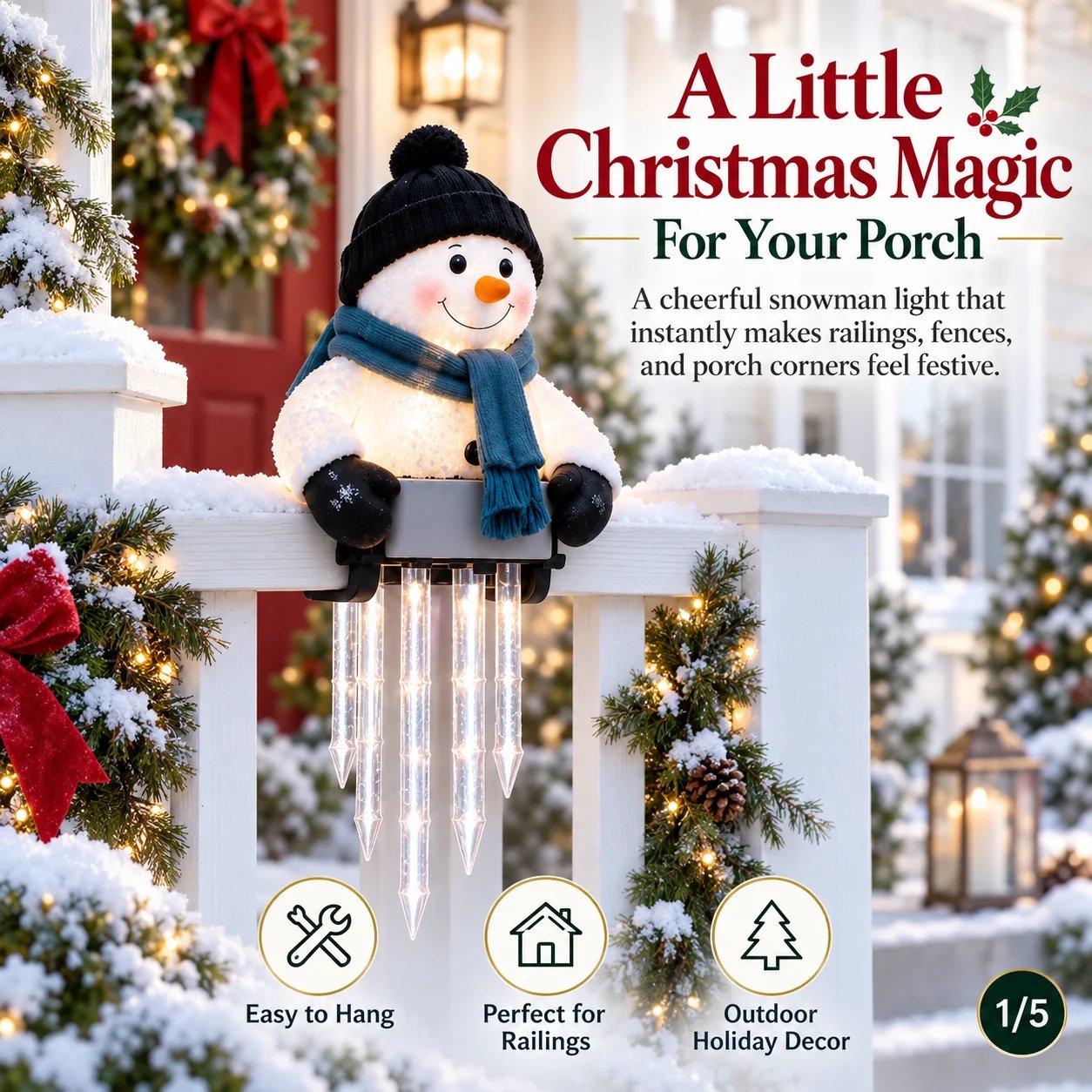 ✨🎄LAST DAY 50% OFF - ☃️WinterGlow Snowman Icicle Light Decor