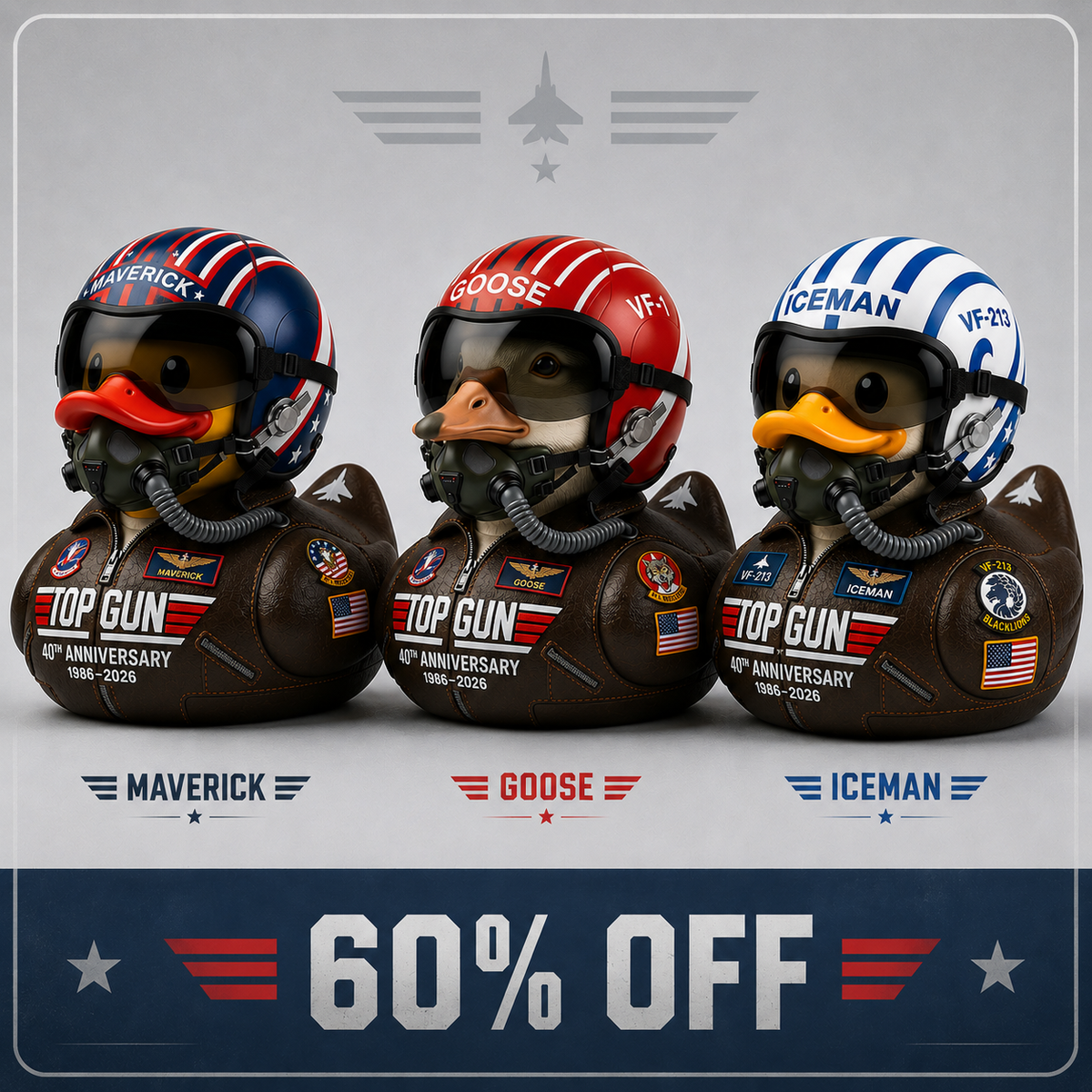 ❤️✨Last Day Promotion - 60%OFF - 40th Anniversary Maverick Pilot Duck