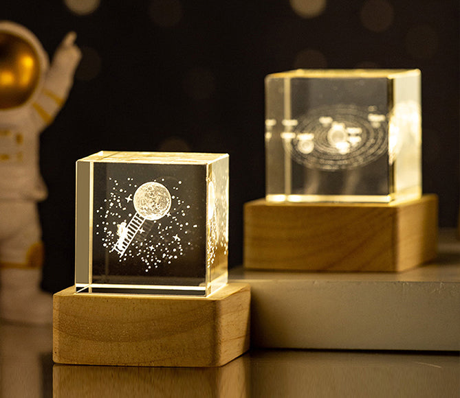 Space Crystal Cube Romance Gift