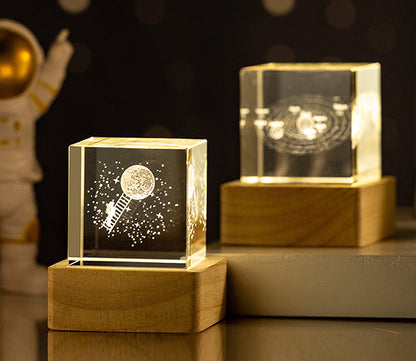 Space Crystal Cube Romance Gift