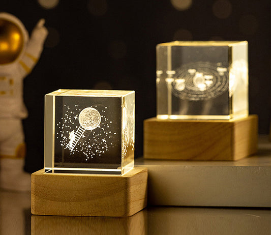 Space Crystal Cube Romance Gift