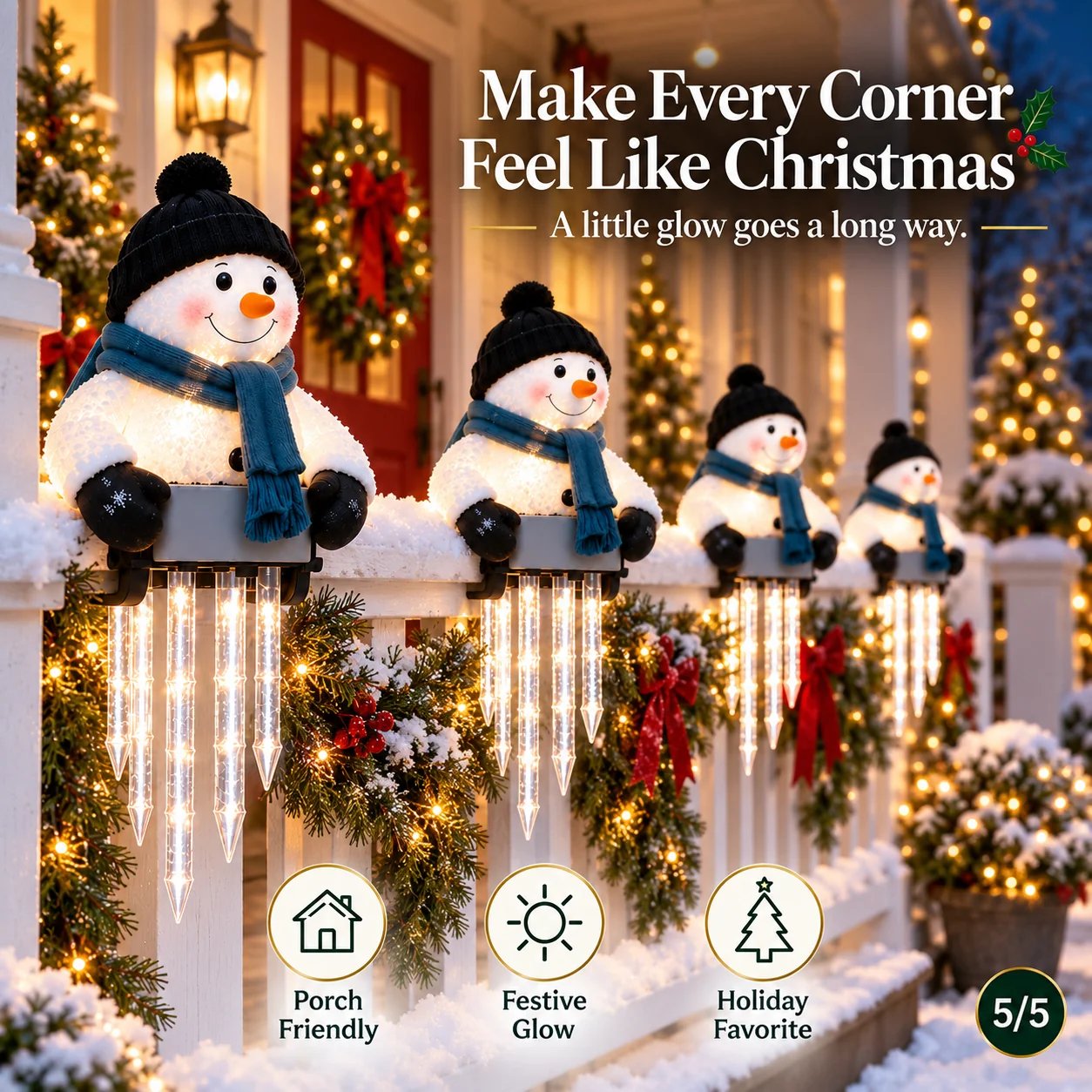 ✨🎄LAST DAY 50% OFF - ☃️WinterGlow Snowman Icicle Light Decor