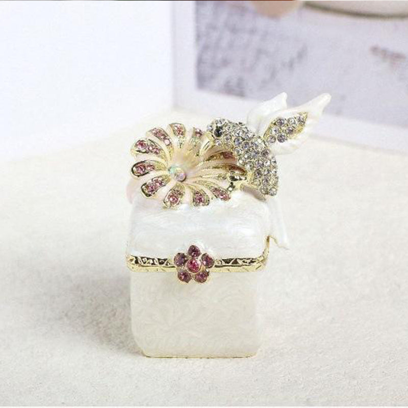 Exquisite Enamel Ring Box Cute Home for Your Favorite Jewelry