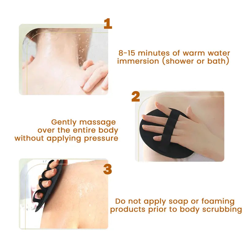 🚿💦4-Pack Soft Rubber Shower Scrubber for Gentle Exfoliation & Deep Cleansing