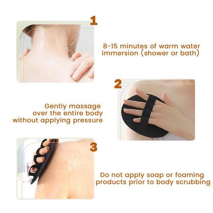 🚿💦4-Pack Soft Rubber Shower Scrubber for Gentle Exfoliation & Deep Cleansing