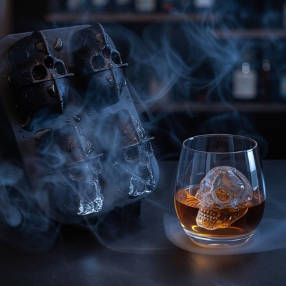 🧊2026 HOT SALE💀 DIY Silicone Skull Ice Cube Tray – Giant Slow-Melt Skull For Whiskey, Cocktails & More✨