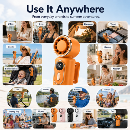 🔥Last Day 50% OFF💦 Clip-On Cooling Fan - Instant Breeze Anywhere This Summer✨