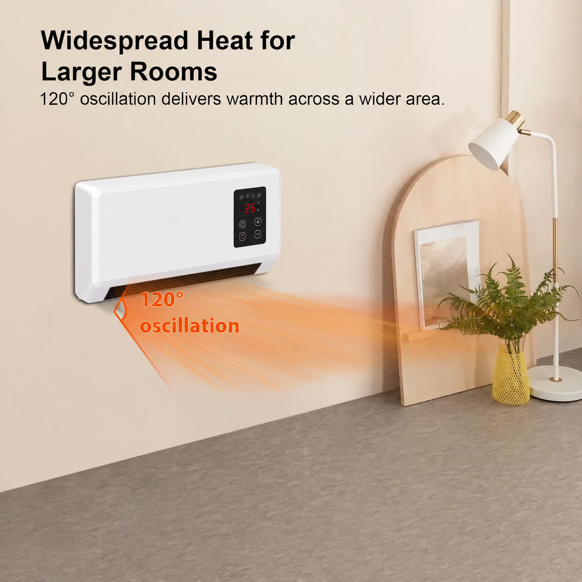 Black Friday Early Bird Deals-Wall-Mounted Space Heater with Thermostat and Remote Control