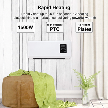 Black Friday Early Bird Deals-Wall-Mounted Space Heater with Thermostat and Remote Control