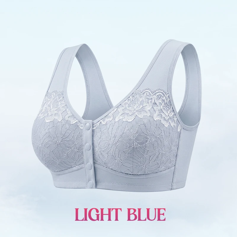 Front Closure Breathable Cotton Lifting Bra for Seniors