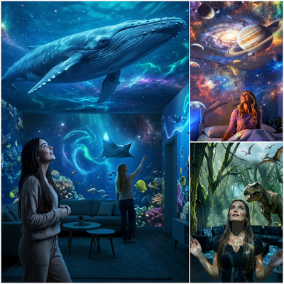 🔥💞50K+ SOLD!🌌✨Beyond Reality: Transform Your Sanctuary with the 5D Galaxy Ocean Projecto