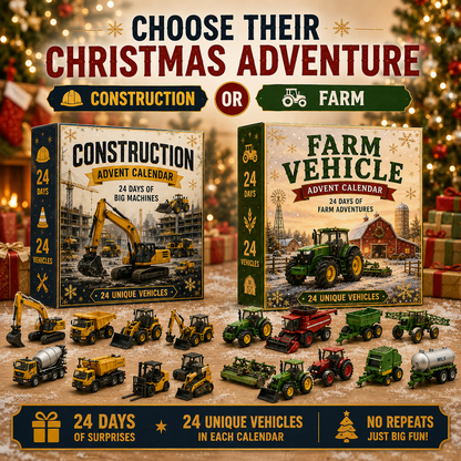 🚜Build the Fleet Collection 24-Day Vehicle Advent Calendar Series |✨A New Adventure Every Morning