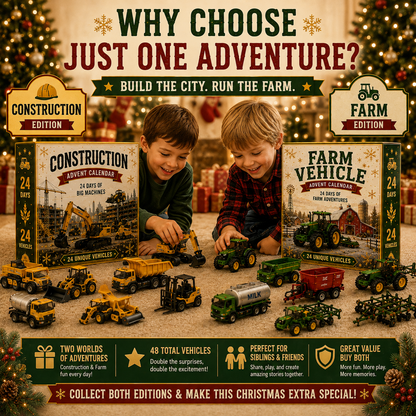 🚜Build the Fleet Collection 24-Day Vehicle Advent Calendar Series |✨A New Adventure Every Morning