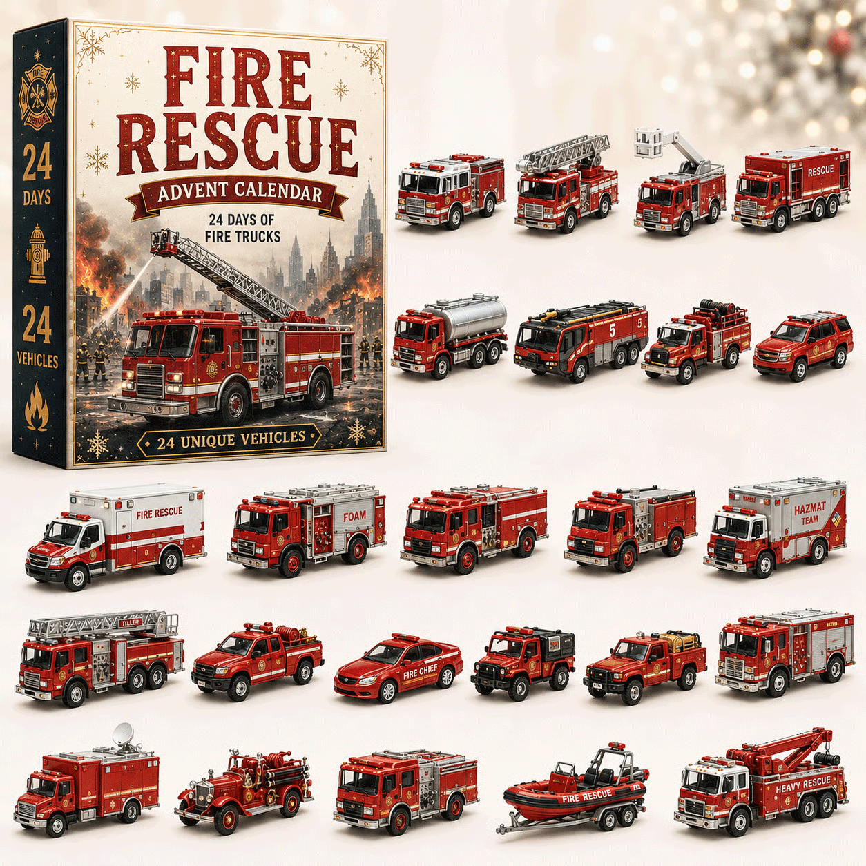 🚜Build the Fleet Collection 24-Day Vehicle Advent Calendar Series |✨A New Adventure Every Morning