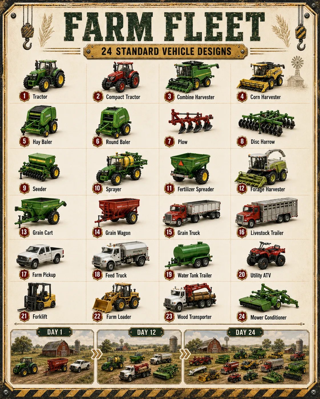 🚜Build the Fleet Collection 24-Day Vehicle Advent Calendar Series |✨A New Adventure Every Morning