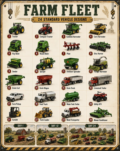 🚜Build the Fleet Collection 24-Day Vehicle Advent Calendar Series |✨A New Adventure Every Morning