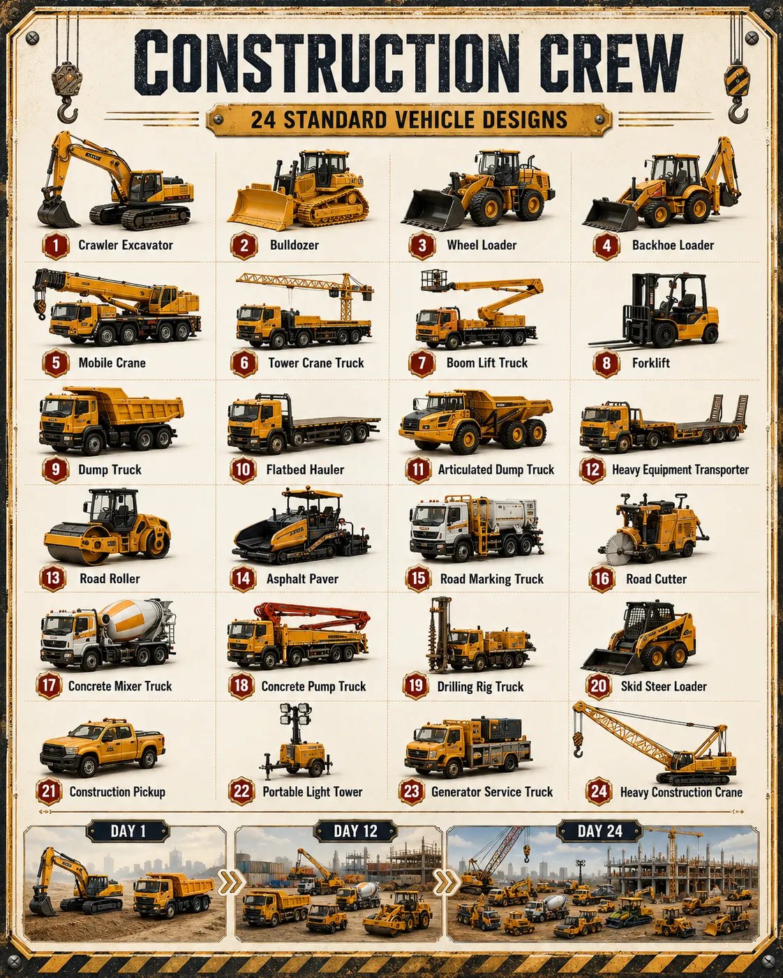 🚜Build the Fleet Collection 24-Day Vehicle Advent Calendar Series |✨A New Adventure Every Morning