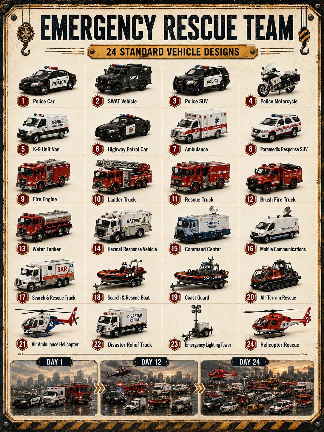 🚜Build the Fleet Collection 24-Day Vehicle Advent Calendar Series |✨A New Adventure Every Morning