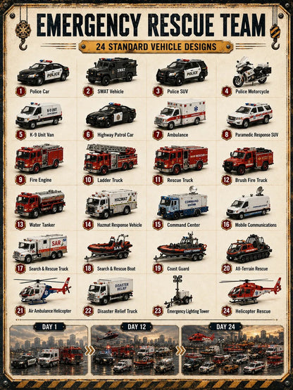 🚜Build the Fleet Collection 24-Day Vehicle Advent Calendar Series |✨A New Adventure Every Morning