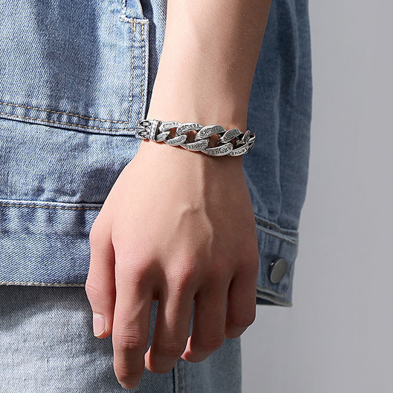 Men's Retro Six Syllable Mantra Bracelet
