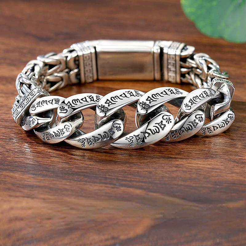 Men's Retro Six Syllable Mantra Bracelet