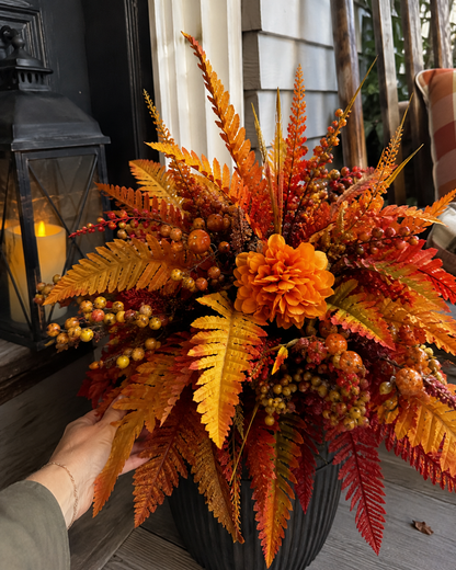 🍂Autumn Harvest Floral Garden Stake Arrangement