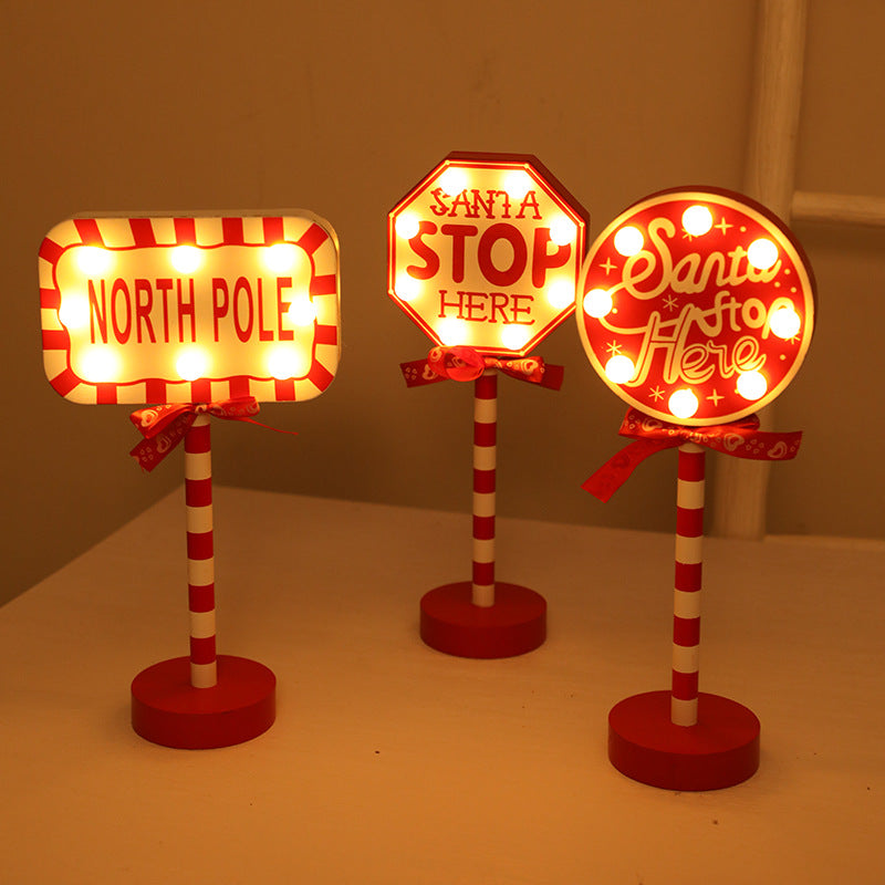 Christmas Decoration Street Sign Lights