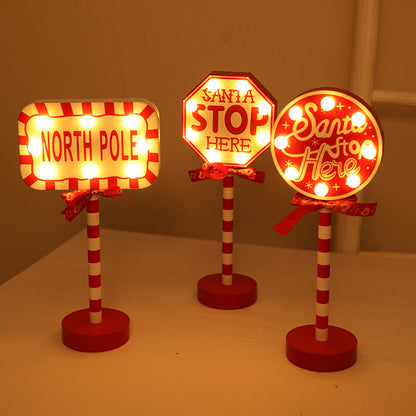 Christmas Decoration Street Sign Lights