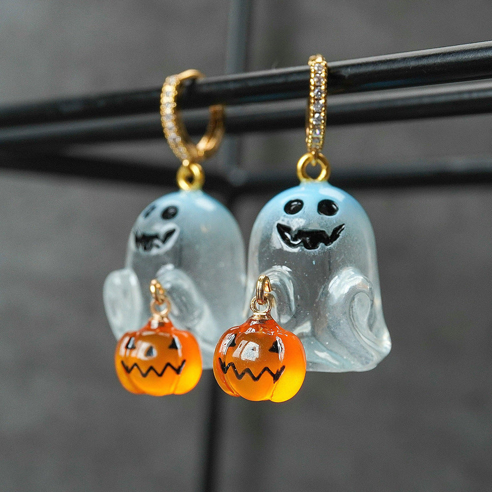 👻Cute Ghost Earrings/Necklace Pendants Halloween